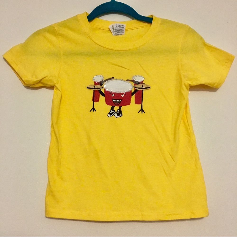 Super rad hand-painted self-playing drumset